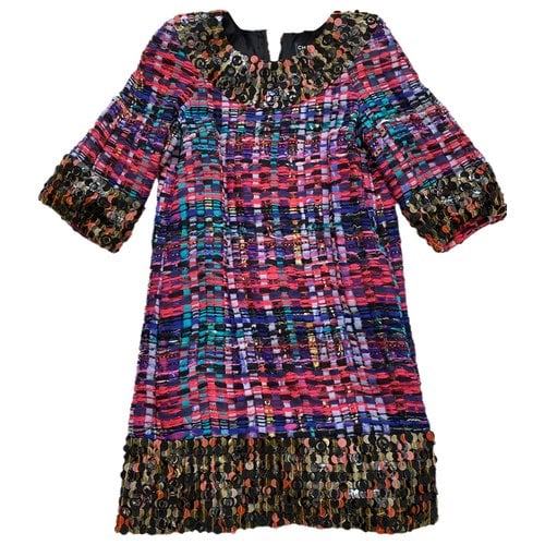 Pre-owned Chanel Tweed Mid-length Dress In Multicolour