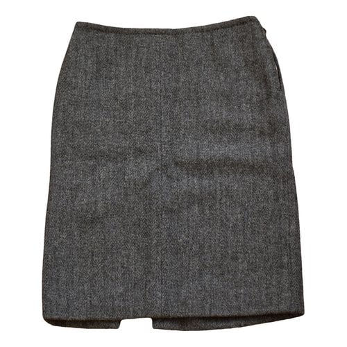 Pre-owned Louis Vuitton Wool Skirt Suit In Grey