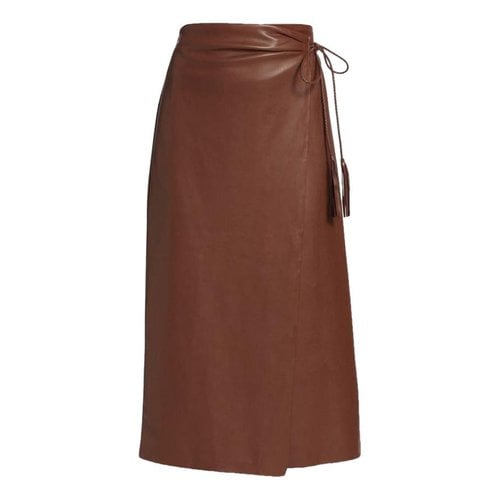Pre-owned Mother Mmid-length Skirt In Brown