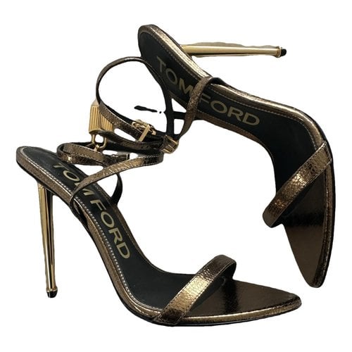 Pre-owned Tom Ford Leather Heels In Metallic