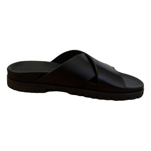 Pre-owned Tamara Mellon Leather Sandal In Black