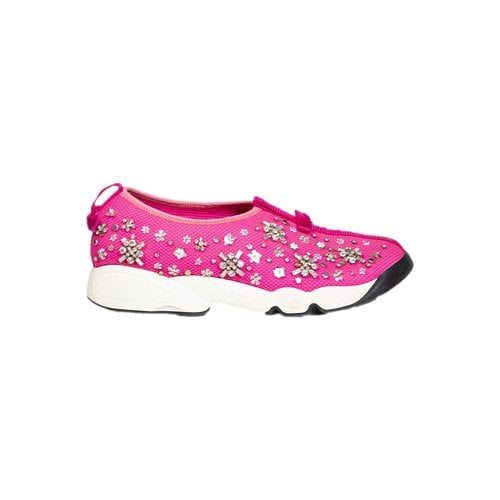 Pre-owned Dior Fusion Cloth Trainers In Pink