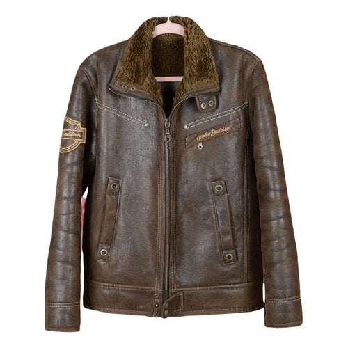 Pre-owned Harley Davidson Leather Jacket In Brown