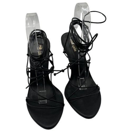 Pre-owned Cult Gaia Leather Heels In Black