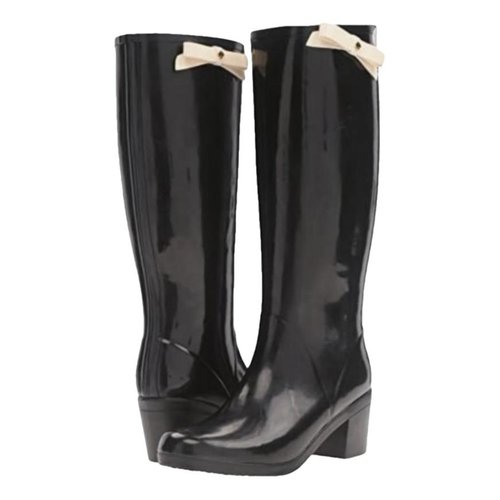 Pre-owned Kate Spade Wellington Boots In Black