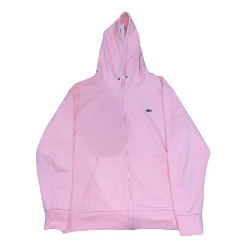 Pre-owned Lacoste Cardi Coat In Pink