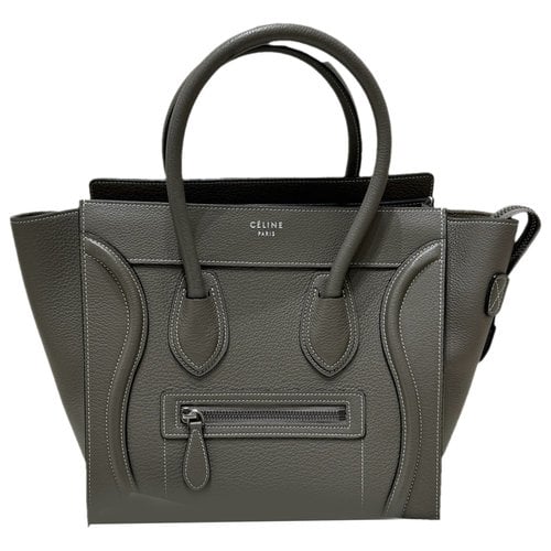 Pre-owned Celine Luggage Leather Handbag In Brown