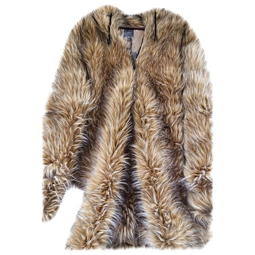 Pre-owned Urbancode Faux Fur Jacket In Camel