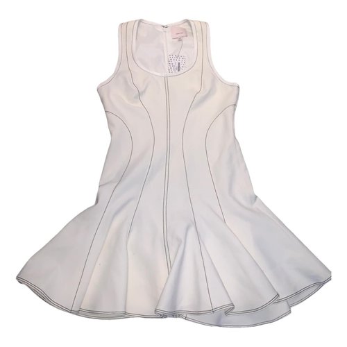Pre-owned Cinq À Sept Mid-length Dress In White