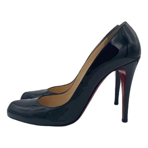 Pre-owned Christian Louboutin Leather Heels In Black