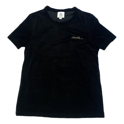 Pre-owned Lacoste Live Velvet T-shirt In Black