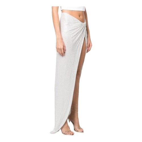 Pre-owned Laquan Smith Maxi Skirt In White