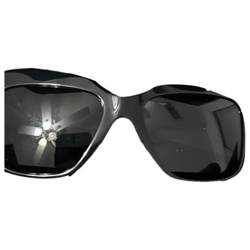 Pre-owned Versace Oversized Sunglasses In Black