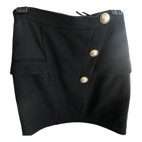 Pre-owned Balmain Mini Skirt In Black