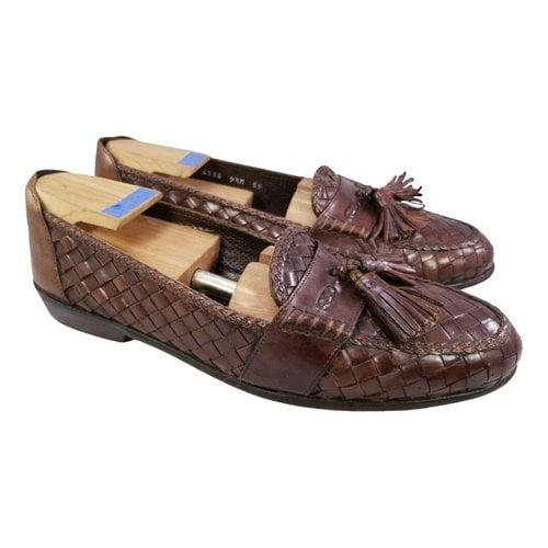 Pre-owned Cole Haan Leather Flats In Brown