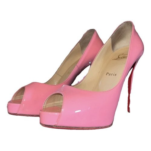 Pre-owned Christian Louboutin Very Privé Leather Heels In Pink
