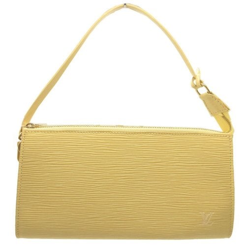 Pre-owned Louis Vuitton Pochette Accessoire Leather Handbag In Yellow