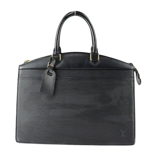 Pre-owned Louis Vuitton Riviera Leather Handbag In Black
