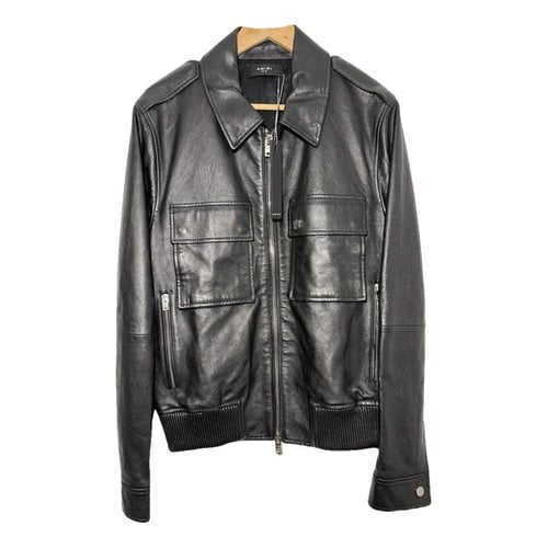 Pre-owned Amiri Leather Jacket In Brown