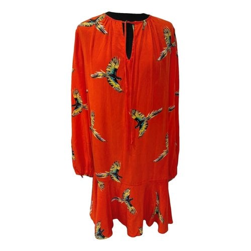 Pre-owned Diane Von Furstenberg Mini Dress In Orange