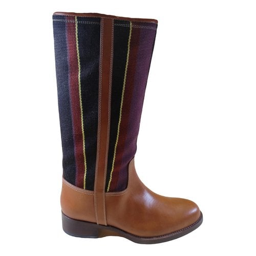 Pre-owned Etro Leather Boots In Brown