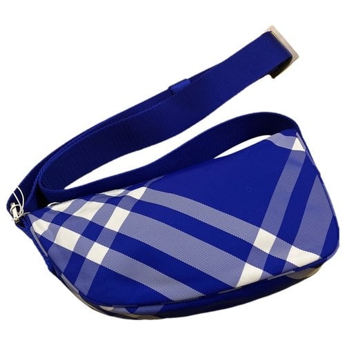 Pre-owned Burberry Cloth Weekend Bag In Blue
