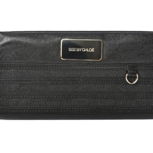 Pre-owned See By Chloé Leather Wallet In Black