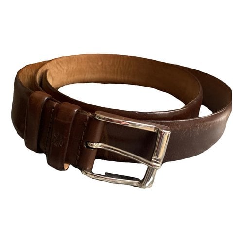 Pre-owned Van Laack Leather Belt In Brown