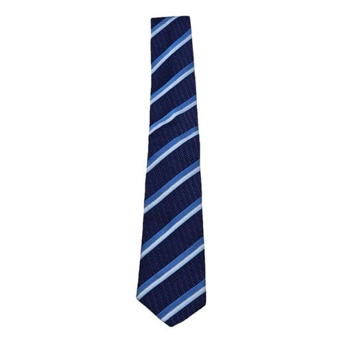 Pre-owned Fendi Silk Tie In Blue