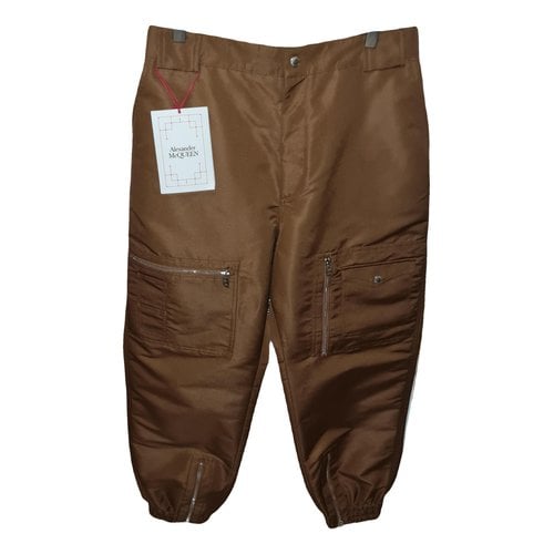 Pre-owned Alexander Mcqueen Trousers In Brown