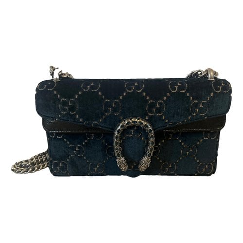 Pre-owned Gucci Dionysus Velvet Handbag In Blue