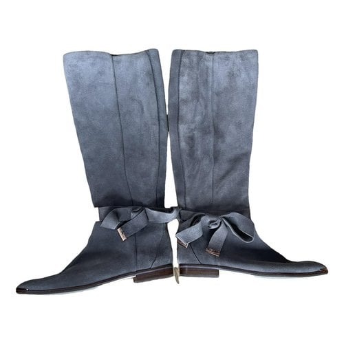 Pre-owned Ted Baker Riding Boots In Grey