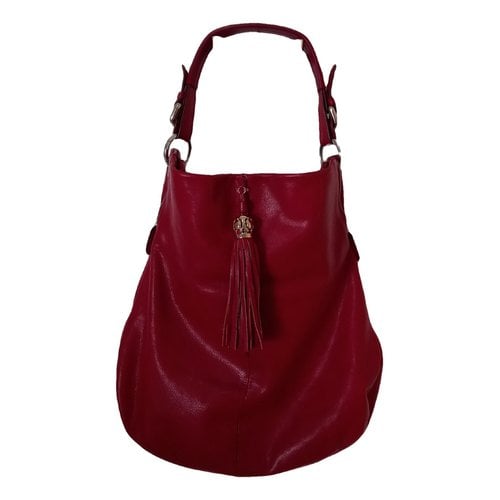 Pre-owned Jimmy Choo Bon Leather Handbag In Red
