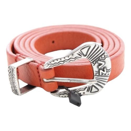 Pre-owned Zadig & Voltaire Leather Belt In Orange
