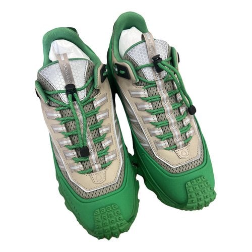 Pre-owned Moncler Low Trainers In Green