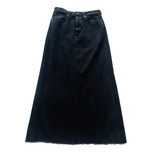 Pre-owned Agolde Maxi Skirt In Anthracite