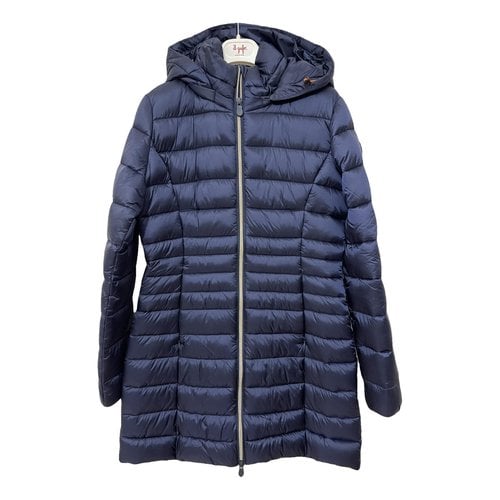 Pre-owned Save The Duck Puffer In Blue