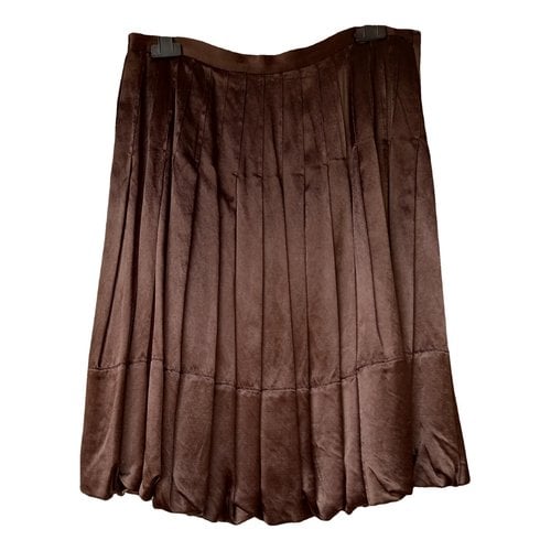 Pre-owned Aspesi Velvet Mid-length Skirt In Brown