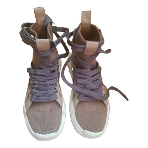 Pre-owned Agnona Leather Lace Ups In Brown