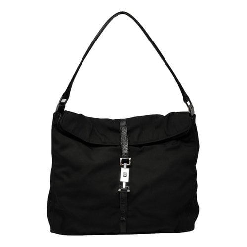 Pre-owned Gucci Jackie Cloth Handbag In Black
