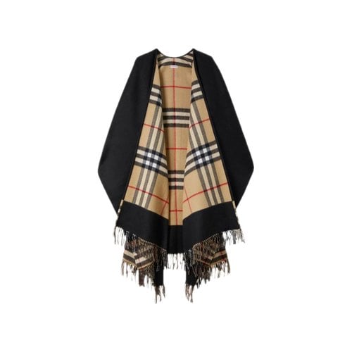 Pre-owned Burberry Cashmere Cape In Black