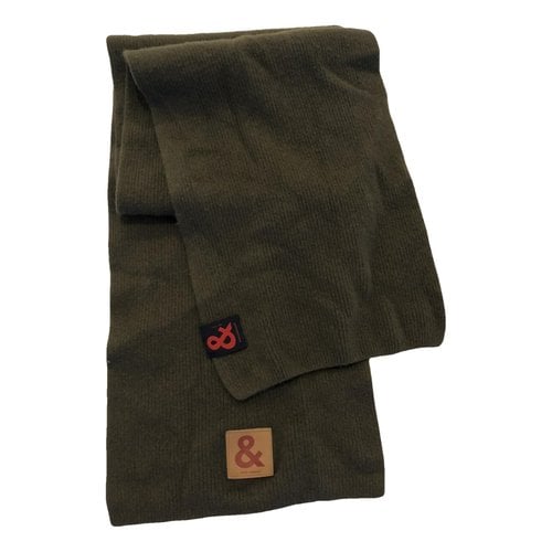 Pre-owned Dolce & Gabbana Wool Scarf & Pocket Square In Khaki