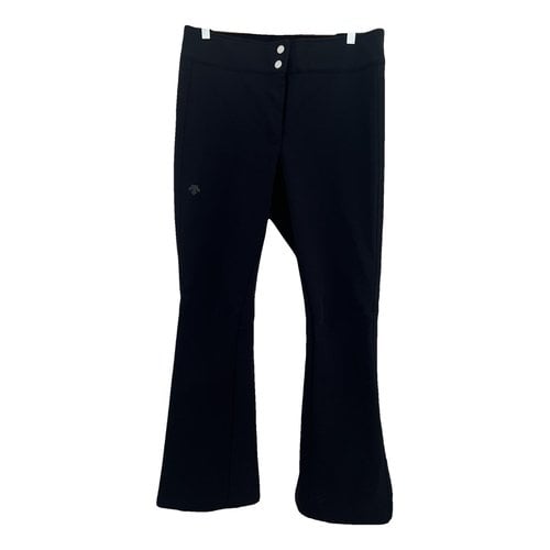Pre-owned Descente Trousers In Black