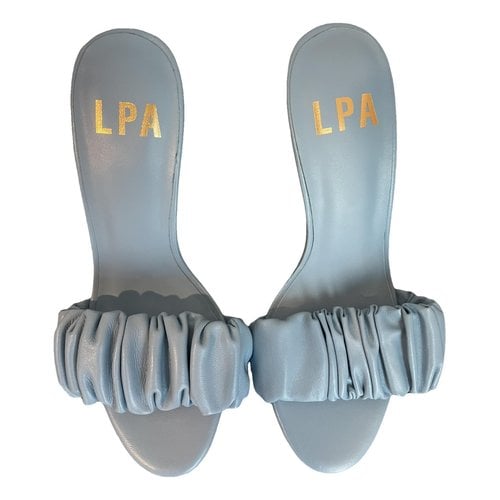 Pre-owned Lpa Leather Heels In Blue