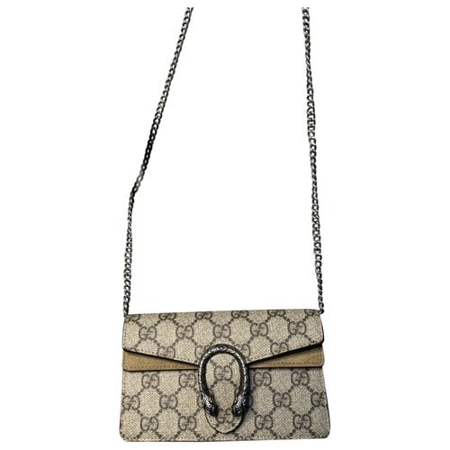 Pre-owned Gucci Dionysus Cloth Handbag In Brown