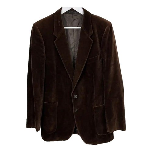 Pre-owned Saint Laurent Velvet Suit In Brown