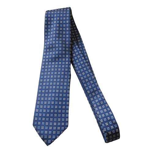 Pre-owned Drake's Silk Tie In Blue
