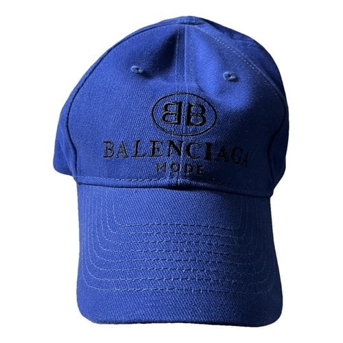 Pre-owned Balenciaga Hat In Blue