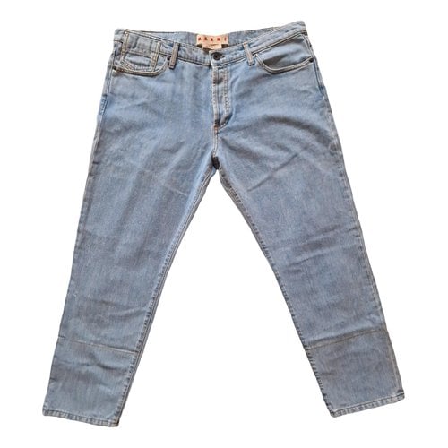 Pre-owned Marni Straight Jeans In Blue