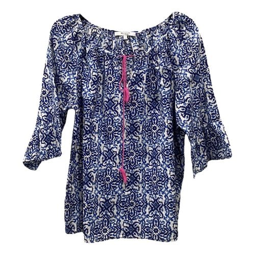 Pre-owned Milly Blouse In Blue
